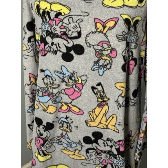 Disney Fleece Long Sleeve Nightgown Pajamas, Minnie, Mickey, Daisy Duck, 2XL - Picture 3 of 6